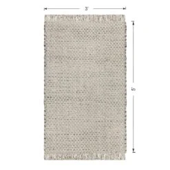 (B724) Ty Pennington Topher Neutral Flatweave Accent Rug, 3x5 -Home Decor Store b724 ty pennington topher neutral flatweave accent rug 3x5 5