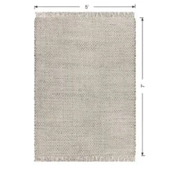(B724) Ty Pennington Topher Neutral Flatweave Area Rug, 5x7 -Home Decor Store b724 ty pennington topher neutral flatweave area rug 5x7 5