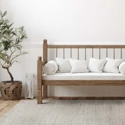 (B724) Ty Pennington Topher Neutral Flatweave Runner, 2x7 -Home Decor Store b724 ty pennington topher neutral flatweave runner 2x7 6