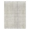 (B725) Black & White Plaid Area Rug, 8x10