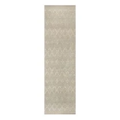 (B726) Honeybloom Denali Neutral Flatweave Runner, 2x7