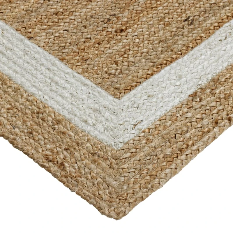 (B728) Kinsey Natural Border Accent Rug, 3x5 2 (B728) Kinsey Natural Border Accent Rug, 3x5 - Image 2