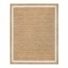 (B728) Kinsey Natural Border Area Rug, 8x10
