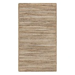 (B729) Ty Pennington Kensie Natural Striped Jute Accent Rug, 3x5
