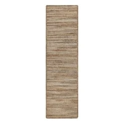 (B729) Ty Pennington Kensie Natural Striped Jute Runner, 2x7
