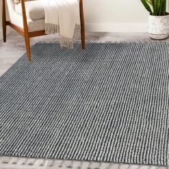 (B732) Honeybloom Clark Indigo Woven Area Rug, 8x10 -Home Decor Store b732 honeybloom clark indigo woven area rug 8x10 6