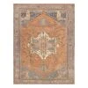 (B755) Honeybloom Aria Orange Multicolor Medallion Area Rug, 8x10