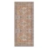 (B755) Honeybloom Aria Orange Multicolor Medallion Runner, 2x7