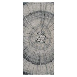 (B756) Ochoco Grey Woodgrain Accent Rug, 2x4
