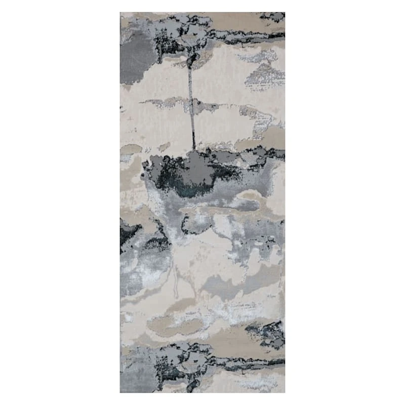(B757) Miramar Ivory Abstract Accent Rug, 2x4 1 (B757) Miramar Ivory Abstract Accent Rug, 2x4