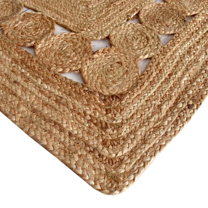 (B760) Found & Fable Jute Braided Area Rug, 5x7 2 (B760) Found & Fable Jute Braided Area Rug, 5x7 - Image 2