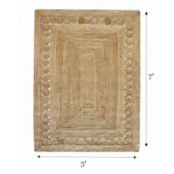 (B760) Found & Fable Jute Braided Area Rug, 5x7 8 (B760) Found & Fable Jute Braided Area Rug, 5x7 -Home Decor Store b760 found fable jute braided area rug 5x7 4