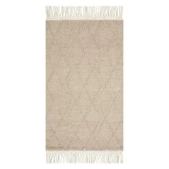 (B778) Noe Beige Diamond Design Accent Rug, 3x5