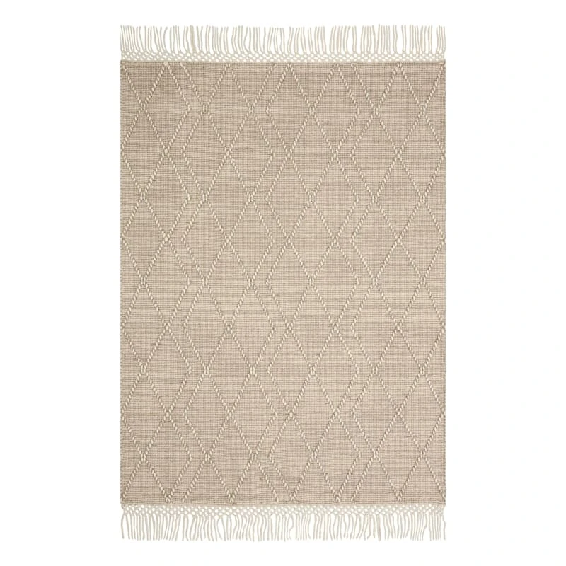 (B778) Noe Beige Diamond Design Area Rug, 5x7 1 (B778) Noe Beige Diamond Design Area Rug, 5x7