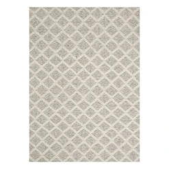 (B780) Wesley Beige & Ivory Diamond Design Area Rug, 5x7