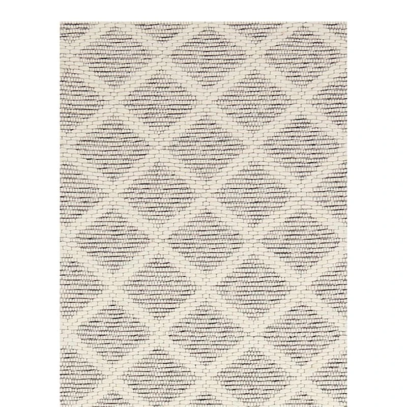 (B780) Wesley Beige & Ivory Diamond Design Runner, 2x7 2 (B780) Wesley Beige & Ivory Diamond Design Runner, 2x7 - Image 2