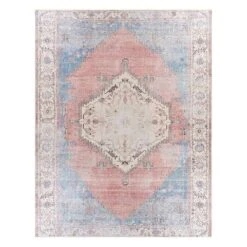 (B783) Found & Fable Amelie Multi Medallion Washable Area Rug, 8x10