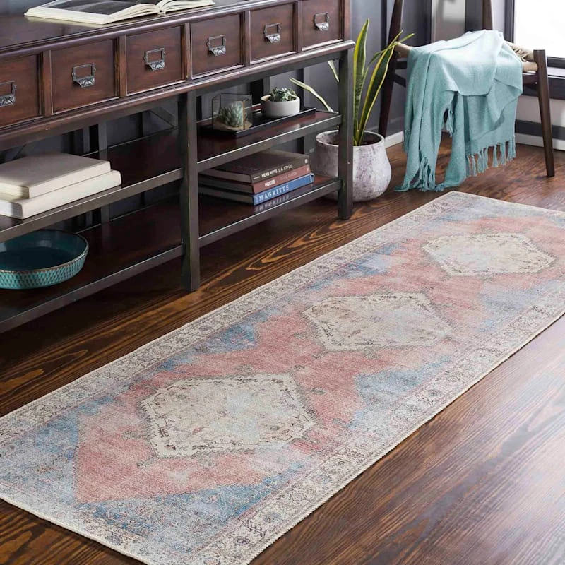 (B783) Found & Fable Amelie Multi Medallion Washable Runner, 2x7 2 (B783) Found & Fable Amelie Multi Medallion Washable Runner, 2x7 - Image 2