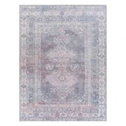 (B786) Honeybloom Colin Multicolor Medallion Washable Area Rug, 8x10