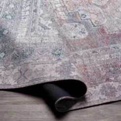 (B786) Honeybloom Colin Multicolor Medallion Washable Area Rug, 8x10 -Home Decor Store b786 honeybloom colin multicolor medallion washable area rug 8x10 3