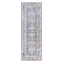(B786) Honeybloom Colin Multicolor Medallion Washable Runner, 2x7