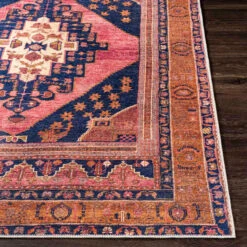 (B794) Amelie Multicolor Medallion Washable Area Rug, 5x7 -Home Decor Store b794 amelie multicolor medallion washable area rug 5x7 4