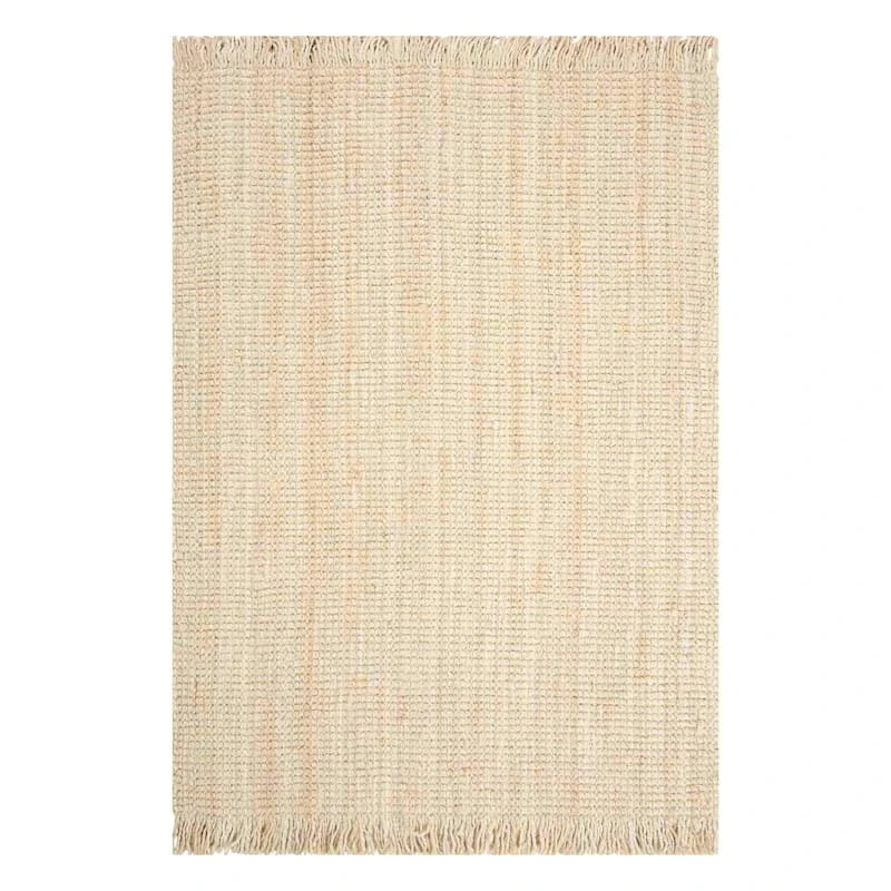 (B795) Fairfax Natural Jute Fringe Area Rug, 5x7 1 (B795) Fairfax Natural Jute Fringe Area Rug, 5x7