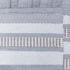 (B800) Honeybloom Grey & Ivory Striped Area Rug, 5x7 -Home Decor Store b800 honeybloom grey ivory striped area rug 5x7 3