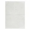 (B802) Laila Ali White Geometric High-Low Area Rug, 5x7