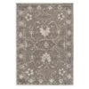 (B803) Antiqua Dark Grey Floral Runner, 2x6