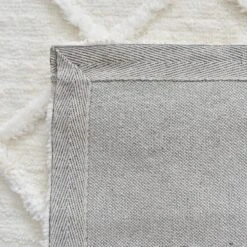 (B813) Ivory Diamond Tufted Area Rug, 8x10 7 (B813) Ivory Diamond Tufted Area Rug, 8x10 -Home Decor Store b813 ivory diamond tufted area rug 8x10 3