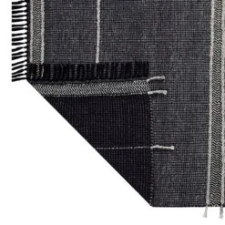 (B817) Hutton Black Flatweave Tassel Area Rug, 5x7 -Home Decor Store b817 hutton black flatweave tassel area rug 5x7 3