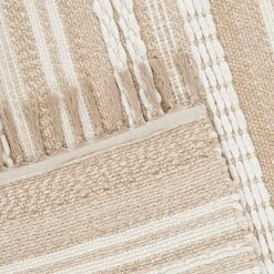 (B819) Panyer Ivory Striped Flatweave Area Rug, 5x7 -Home Decor Store b819 panyer ivory striped flatweave area rug 5x7 5