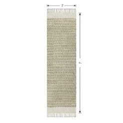 (B820) Honeybloom Dunstan Natural Tan Runner, 2x7 -Home Decor Store b820 honeybloom dunstan natural tan runner 2x7 5