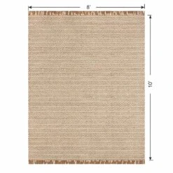 (B821) Crosby St Moore Natural Herringbone Area Rug, 8x10 -Home Decor Store b821 crosby st moore natural herringbone area rug 8x10 6