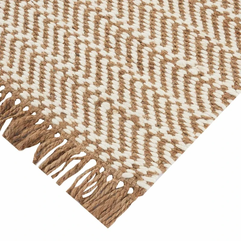 (B821) Crosby St Moore Natural Herringbone Runner, 2x7 2 (B821) Crosby St Moore Natural Herringbone Runner, 2x7 - Image 2