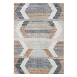 (B827) Arrow Multicolor Washable Area Rug, 5x7