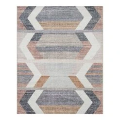 (B827) Arrow Multicolor Washable Area Rug, 8x10