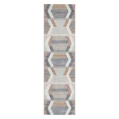 (B827) Arrow Multicolor Washable Runner, 2x7