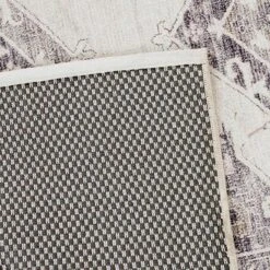 (B829) Grey & White Floral Washable Area Rug, 8x10 11 (B829) Grey & White Floral Washable Area Rug, 8x10 -Home Decor Store b829 grey white floral washable area rug 8x10 5