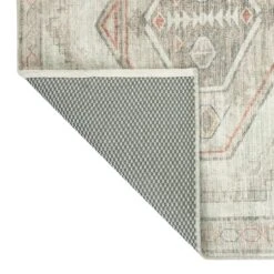 (B830) Pink Multicolor Tribal Washable Runner, 2x7 -Home Decor Store b830 pink multicolor tribal washable runner 2x7 3