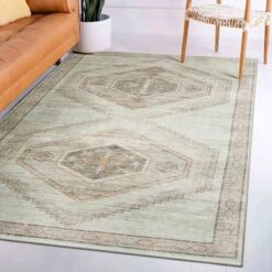 (B830) Pink Multicolor Tribal Washable Runner, 2x7 -Home Decor Store b830 pink multicolor tribal washable runner 2x7 6