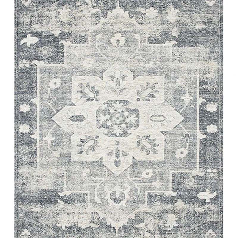 (B835) Honeybloom Timo Grey Medallion Runner, 2x7 3 (B835) Honeybloom Timo Grey Medallion Runner, 2x7 - Image 3