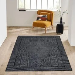 (B840) Found & Fable Bodrum Grey Tribal Medallion Area Rug, 5x7 -Home Decor Store b840 found fable bodrum grey tribal medallion area rug 5x7 4