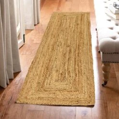(B850) Honeybloom Kian Jute Runner, 2x7 -Home Decor Store b850 honeybloom kian jute runner 2x7 5