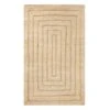 (B852) Tracey Boyd Arlo Natural Jute Area Rug, 5x7
