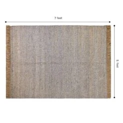 (B855) Found & Fable Element Natural Jute & Wool Woven Area Rug, 5x7 -Home Decor Store b855 found fable element natural jute wool woven area rug 5x7 5