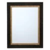 Black & Gold Framed Wall Mirror, 22x28