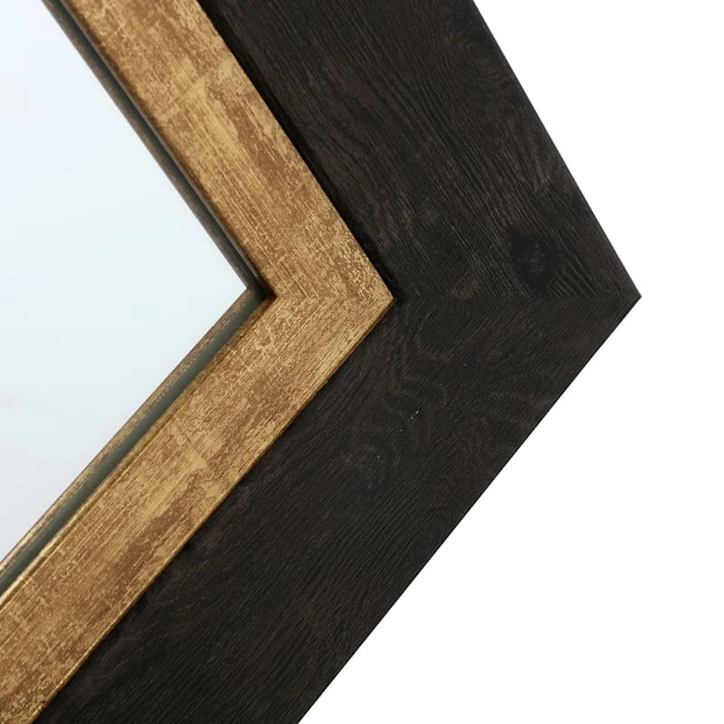 Black & Gold Framed Wall Mirror, 22x28 3 Black & Gold Framed Wall Mirror, 22x28 - Image 3