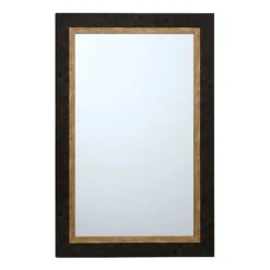 Black & Gold Framed Wall Mirror, 24x36